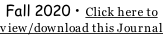 Fall 2020 • Click here to view/download this Journal